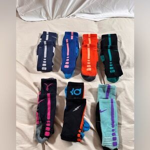 Nike Hyper Elite Basketball Crew Socks Large 8-12 LeBron Luka KD Kyrie Lot Of 7